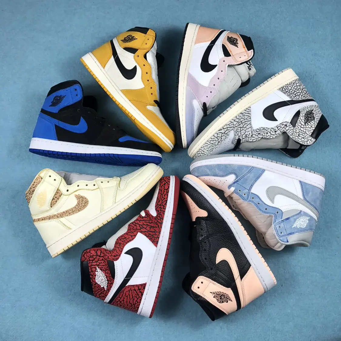 DG版重磅福利特价 AJ1高帮系列 全头层 刷色感强 男女运动鞋