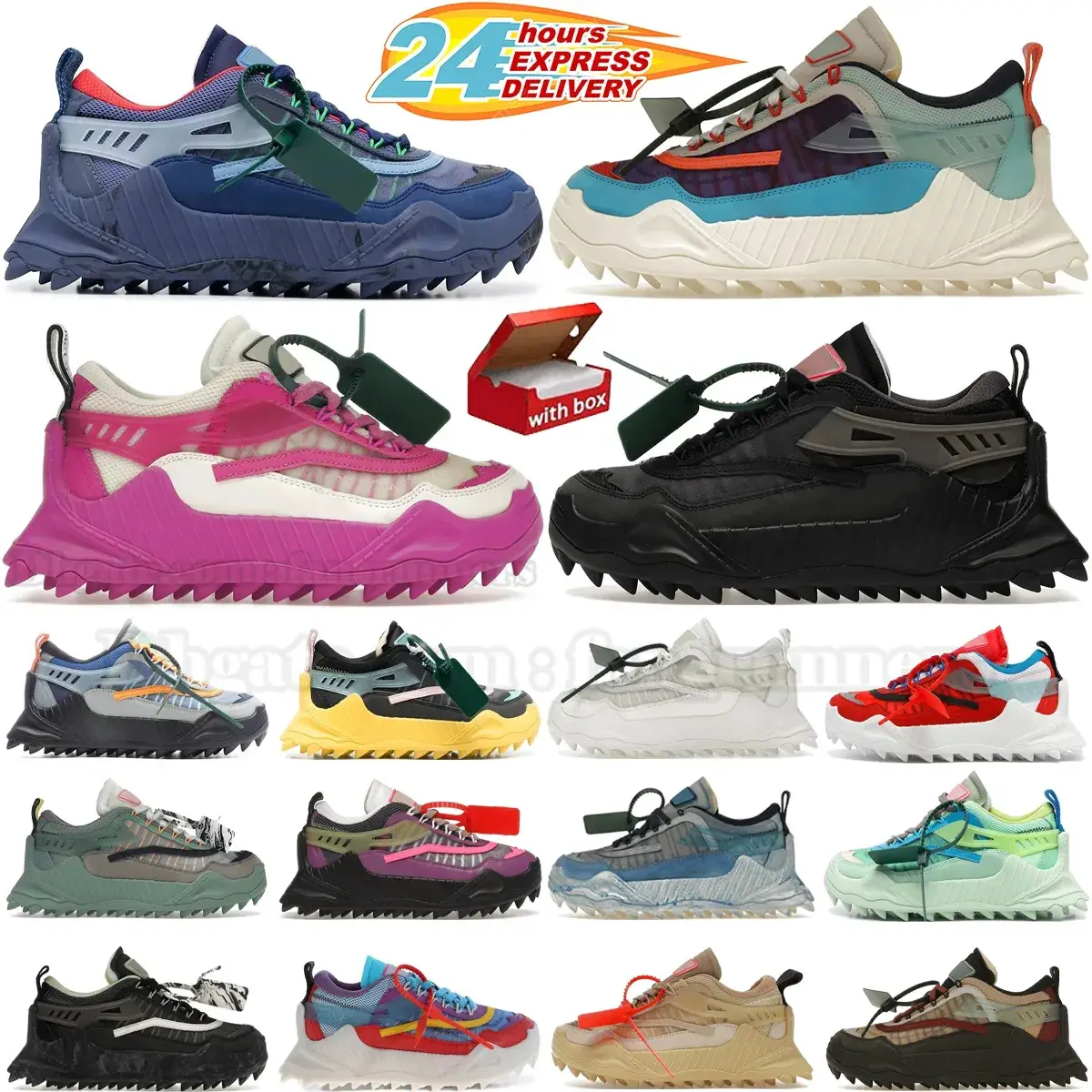 In-Stock Popular Off Collaboration Arrow Thick-Soled Height-Increasing Color-Blocking Versatile Foreign Trade New Fashion Versatile Casual Shoes