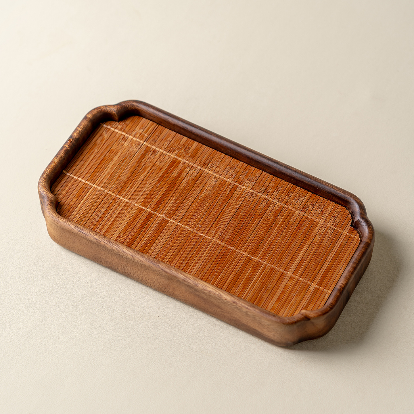 Walnut Wood Dry Tea Set Small Solid Wood Tea Tray Tea Table Tea Utensils Tea Tray Water Storage Bamboo Mat