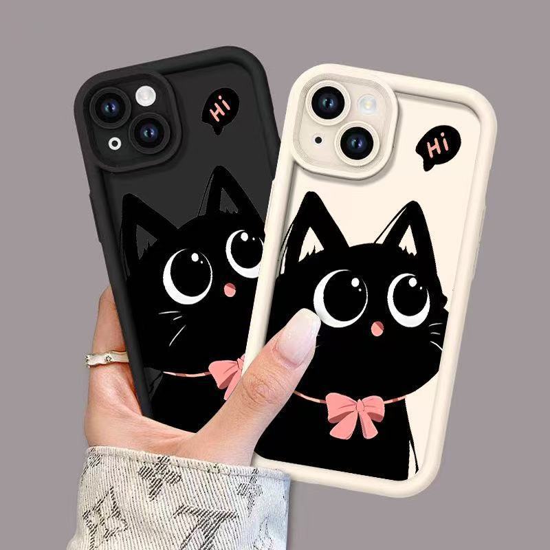 Cute Kitten Suitable for Apple 17Promax Mobile Phone Case Japanese and Korean Ins Style Iphone16/15/14 European and American 13/