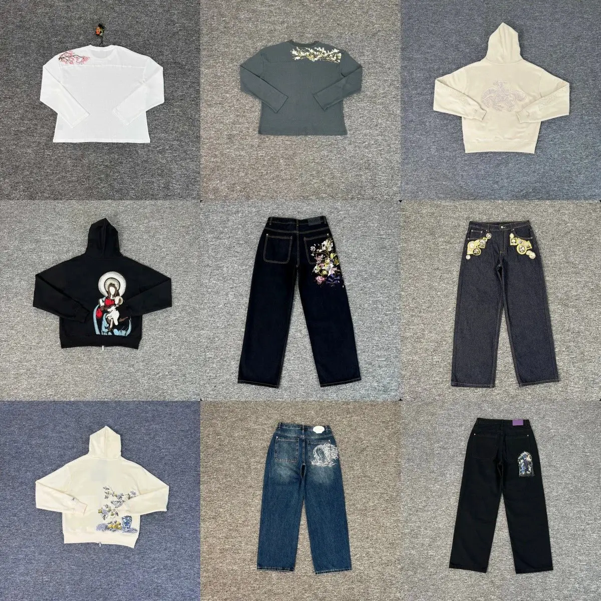 HX21--新款休闲牛仔裤卫衣套装 WhatsApp+852 4695 5667