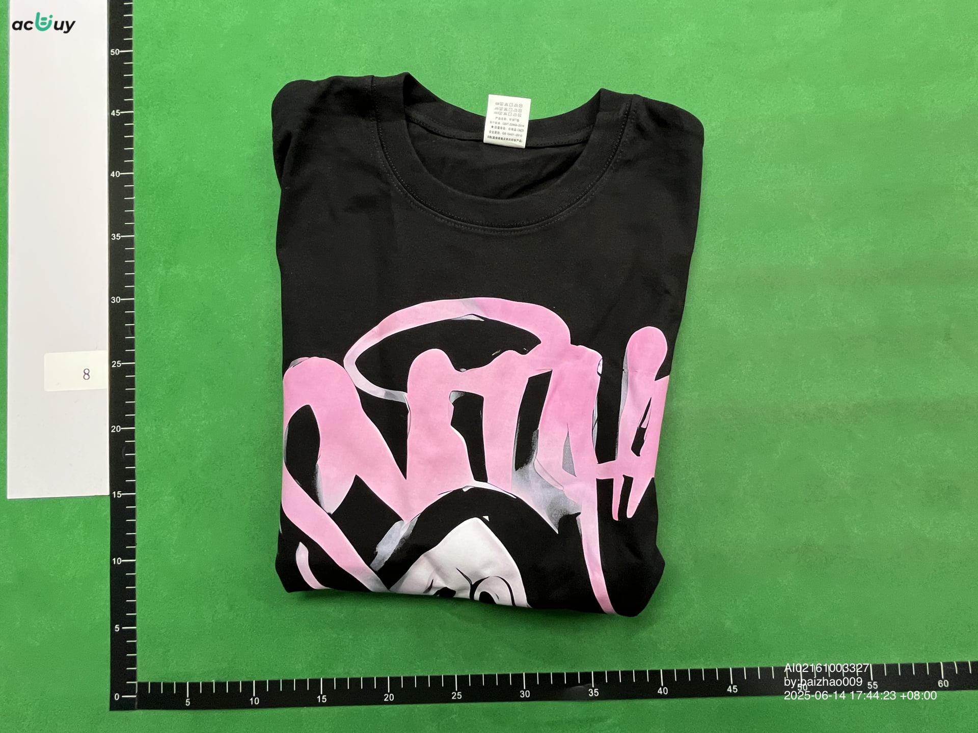 Cross-border Trendy Brand New SYNA WORLD American Street Hip Hop Letter Printed Short-sleeved T-shirt Men's Summer New QC