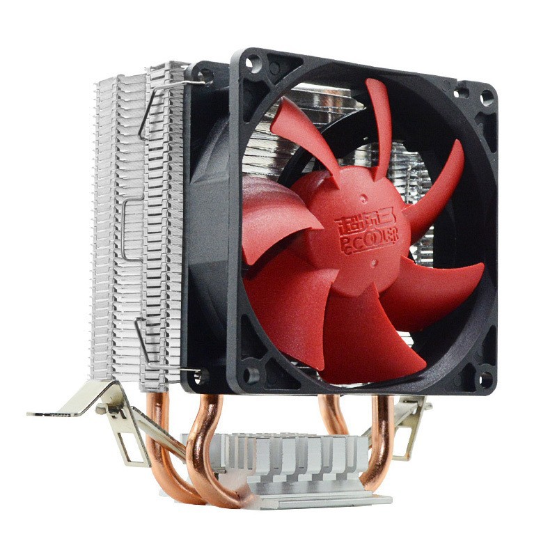Overclocking three red sea mini computer CPU radiator air-cooled 8cm mute fan multi-platform customized factory direct sales