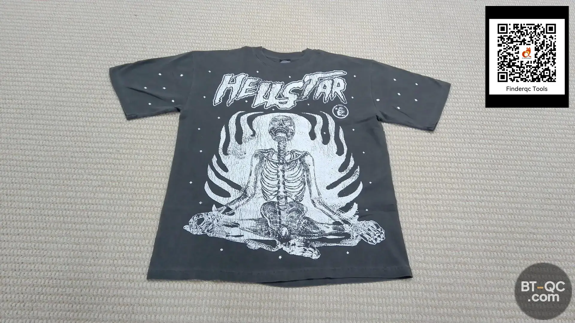 Hellstar God of Hell Short Sleeve High Street Retro American Trendy T-Shirt Tee (Non-Nfc)
