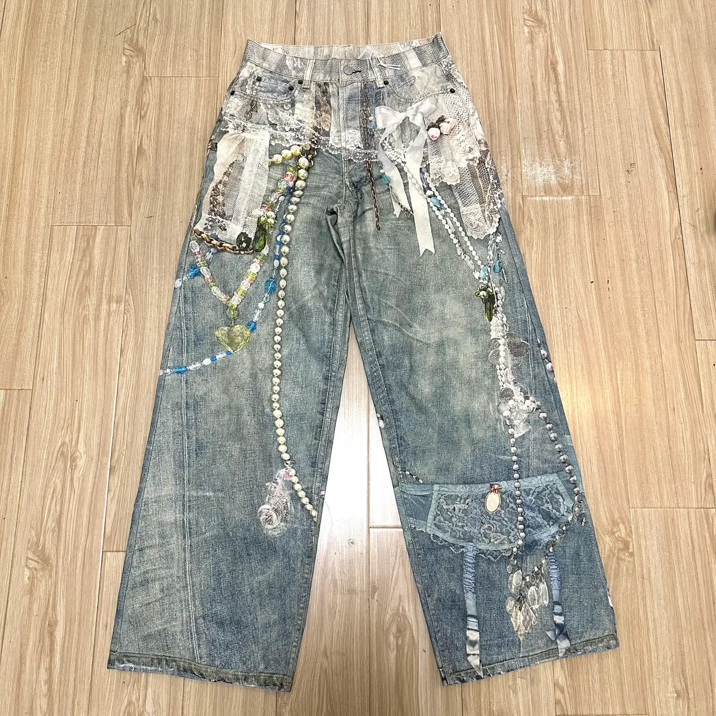 Replace Independent 25Fw 1981 Lace Printed Jeans
