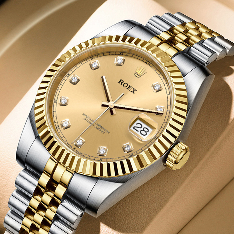 Authentic Swiss Labor Products Men's Automatic Watch with Diamond Face, Waterproof, Luminous, Classic Men's Watch. QC-foto från 1688 på Qualit.ly