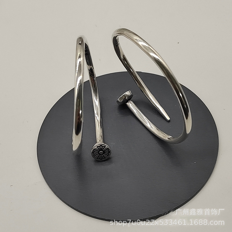 Chrome Hearts Sterling Silver Nail Bracelet