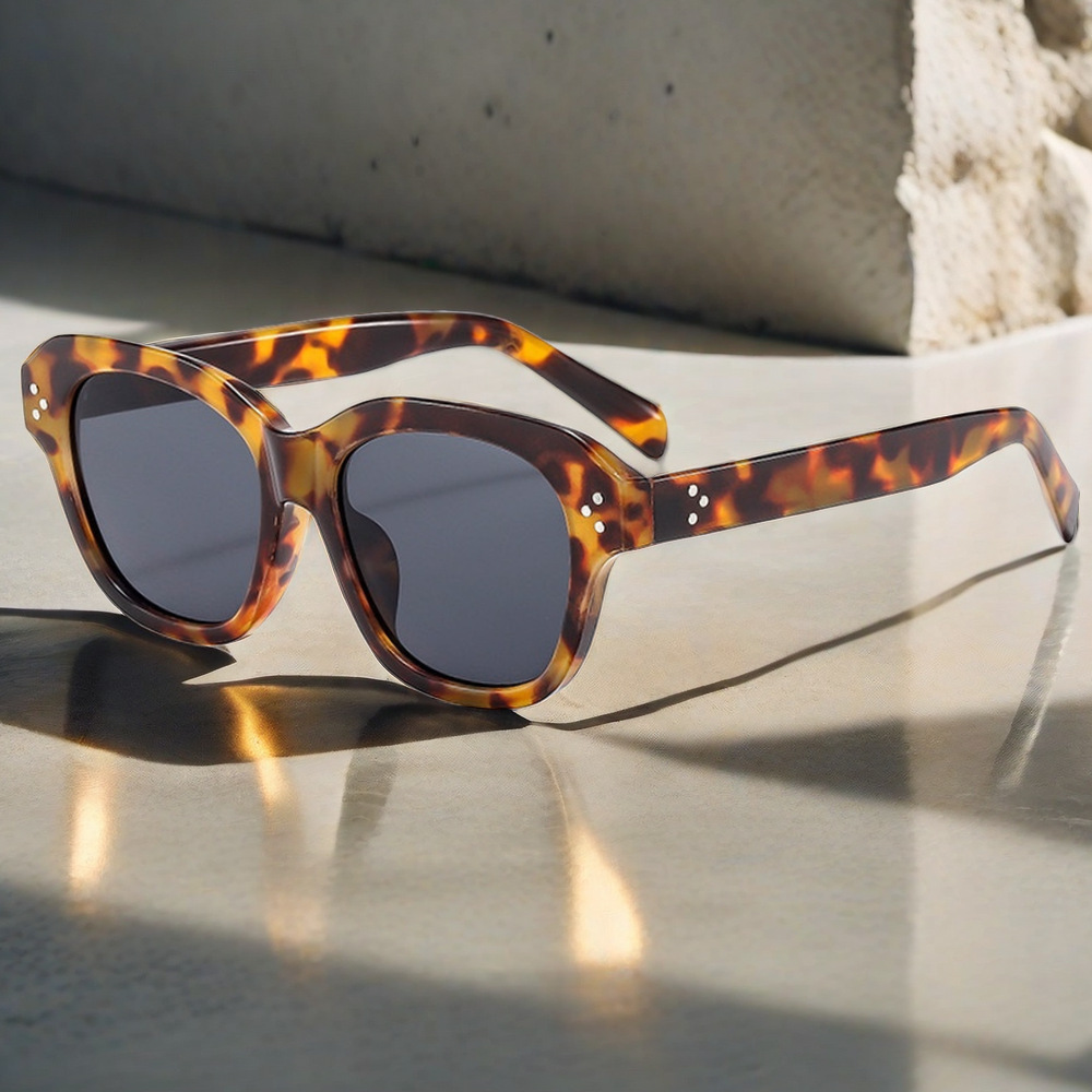 New Style Fashionable Retro Square Rice Nail Simple All-match European and American Light Luxury Sunglasses Ins Casual Flat Mirror for Men and Women