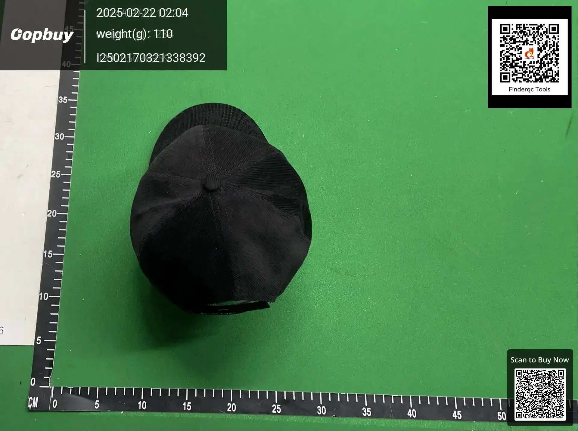 Black Corduroy Baseball Cap