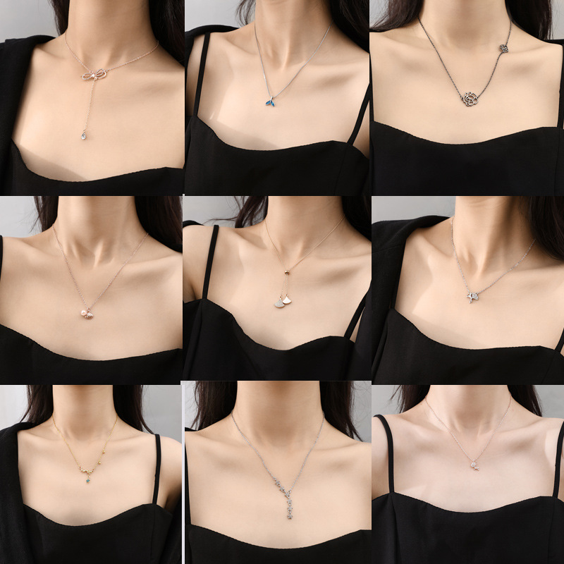 Light Luxury Niche High-End Pearl Necklace for Women, Trendy and Fashionable, Versatile, Elegant Titanium Steel Clavicle Chain, Internet Celebrity Neck Chain