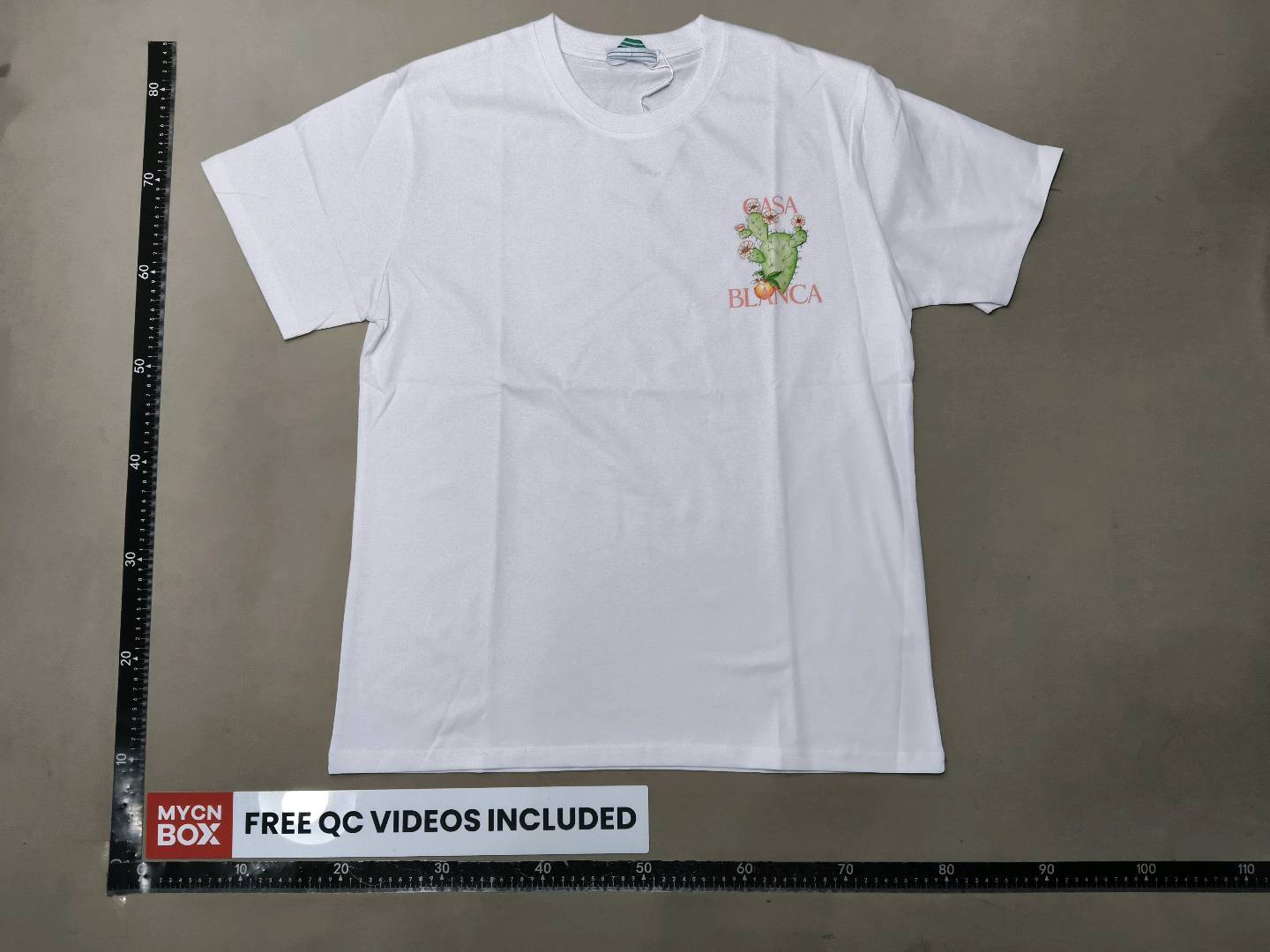 2023 spot for Casablanca Casablanca double yarn cotton men and women T-shirt hip hop casual short sleeve QC