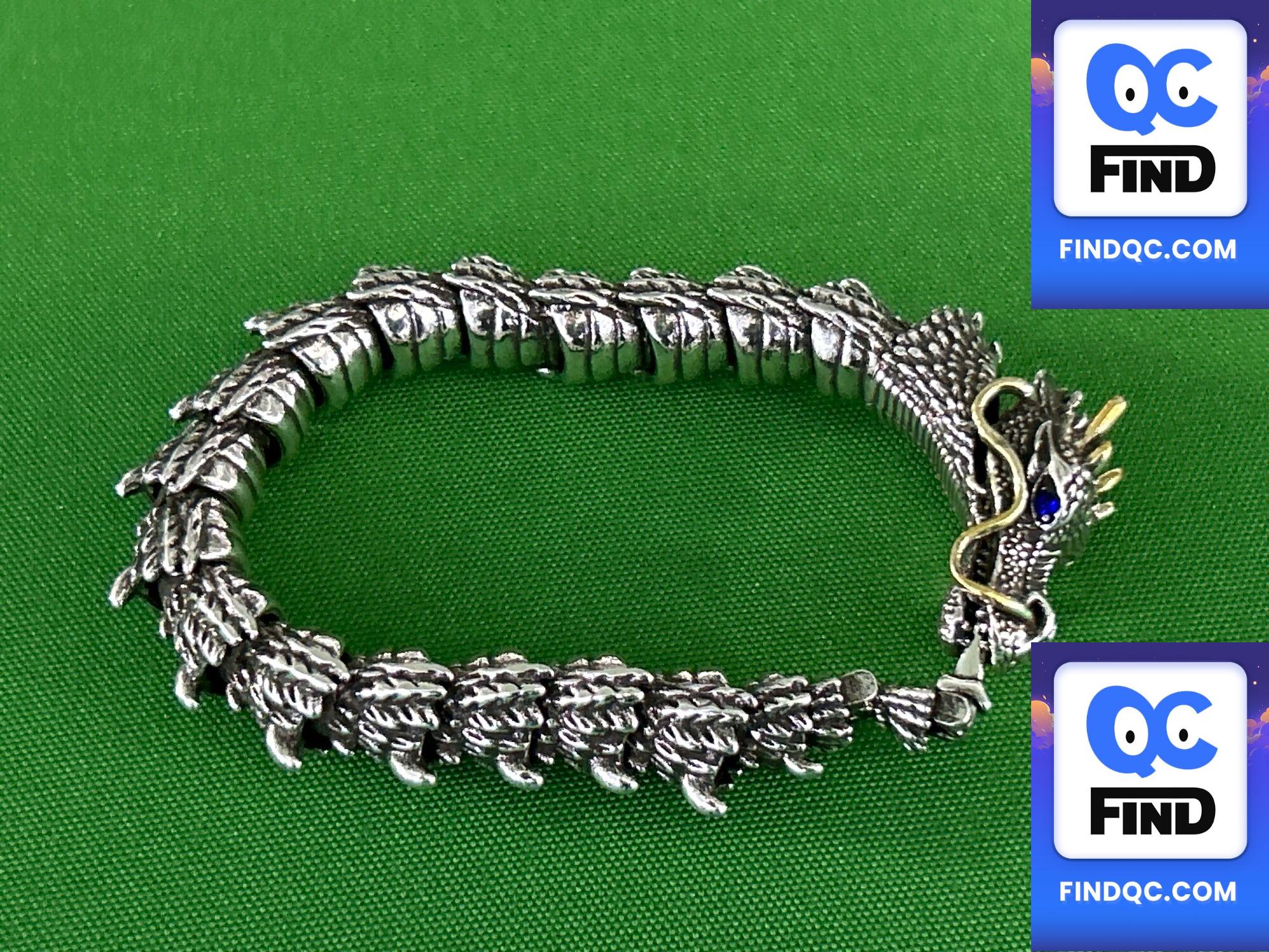 Smoke Rain Dragon Bracelet Men's Retro Aggressive Trend Men's Bracelet Keel Cold Wind Advanced Sense Factory Outlet — QC-foto 2