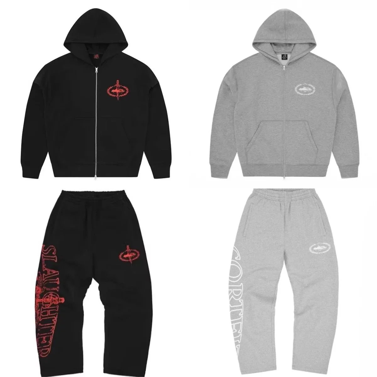 New zipper hoodie loose high street American suit P05