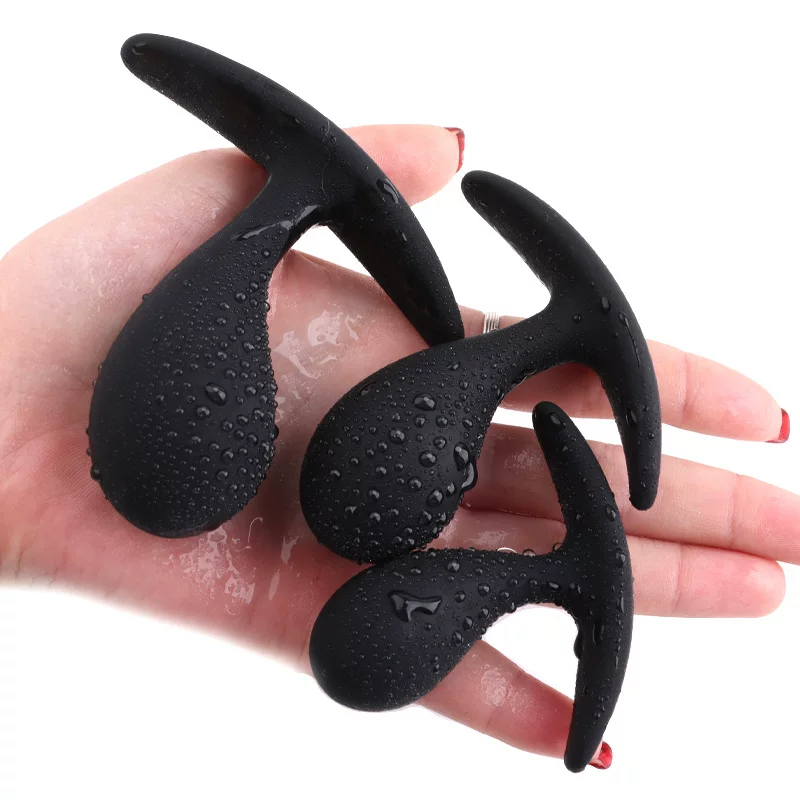 Tight-Fitting Anal Plug with Beads, Silicone Wearable G-Spot Anal Plug for Men and Women, Alternative Sex Toy