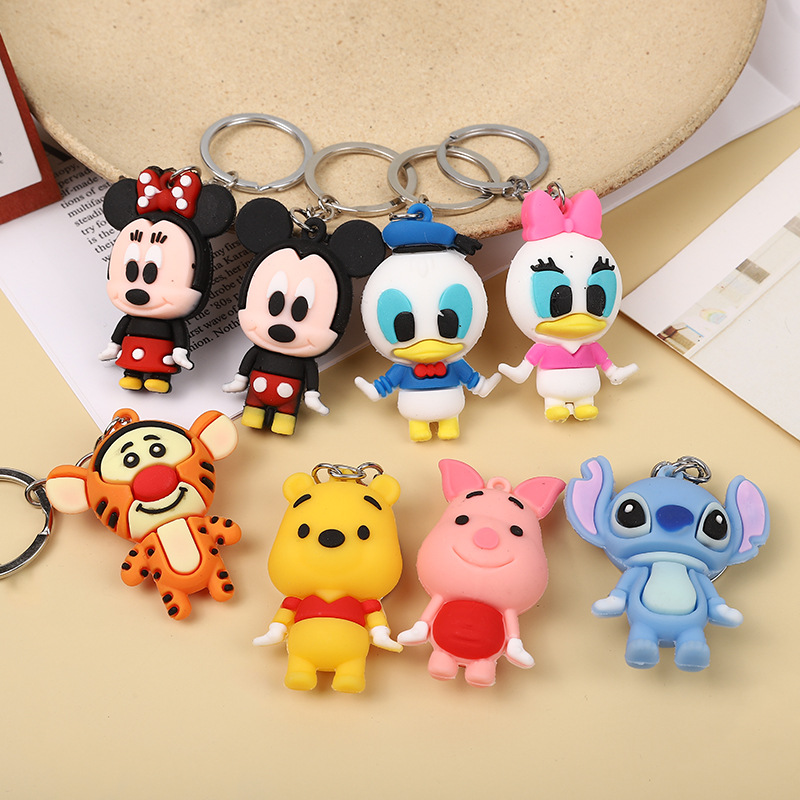 Cartoon Mickey Keychain for Foreign Trade, Promotional Small Gifts, Bag Charms, Couple Style Car Ornaments, Key Chains Wholesale