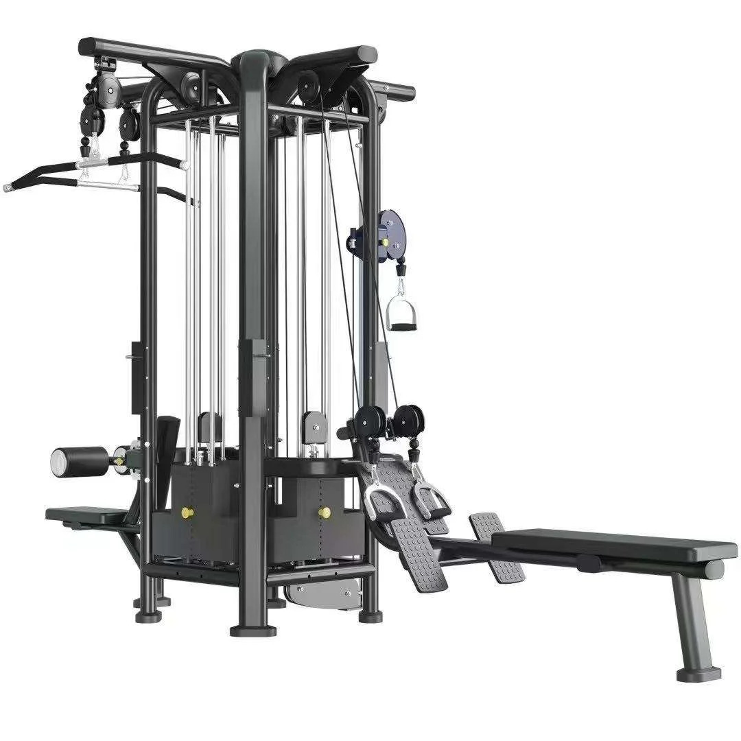 Commercial Gym Equipment: Multi-Functional Smith Machine with Elliptical Tube for Comprehensive Training, Suitable for Four to Eight People