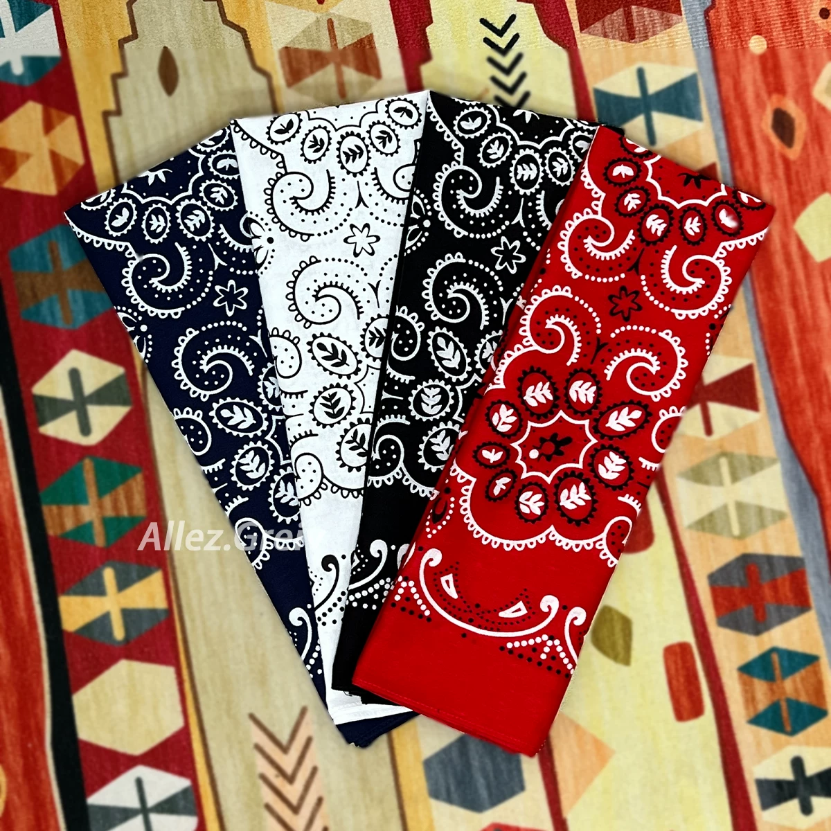 70x70 enlarged pure cotton cashew flower square scarf trendy brand street headscarf hiphop retro red big head circumference American style QC-foto från TAOBAO på Qualit.ly