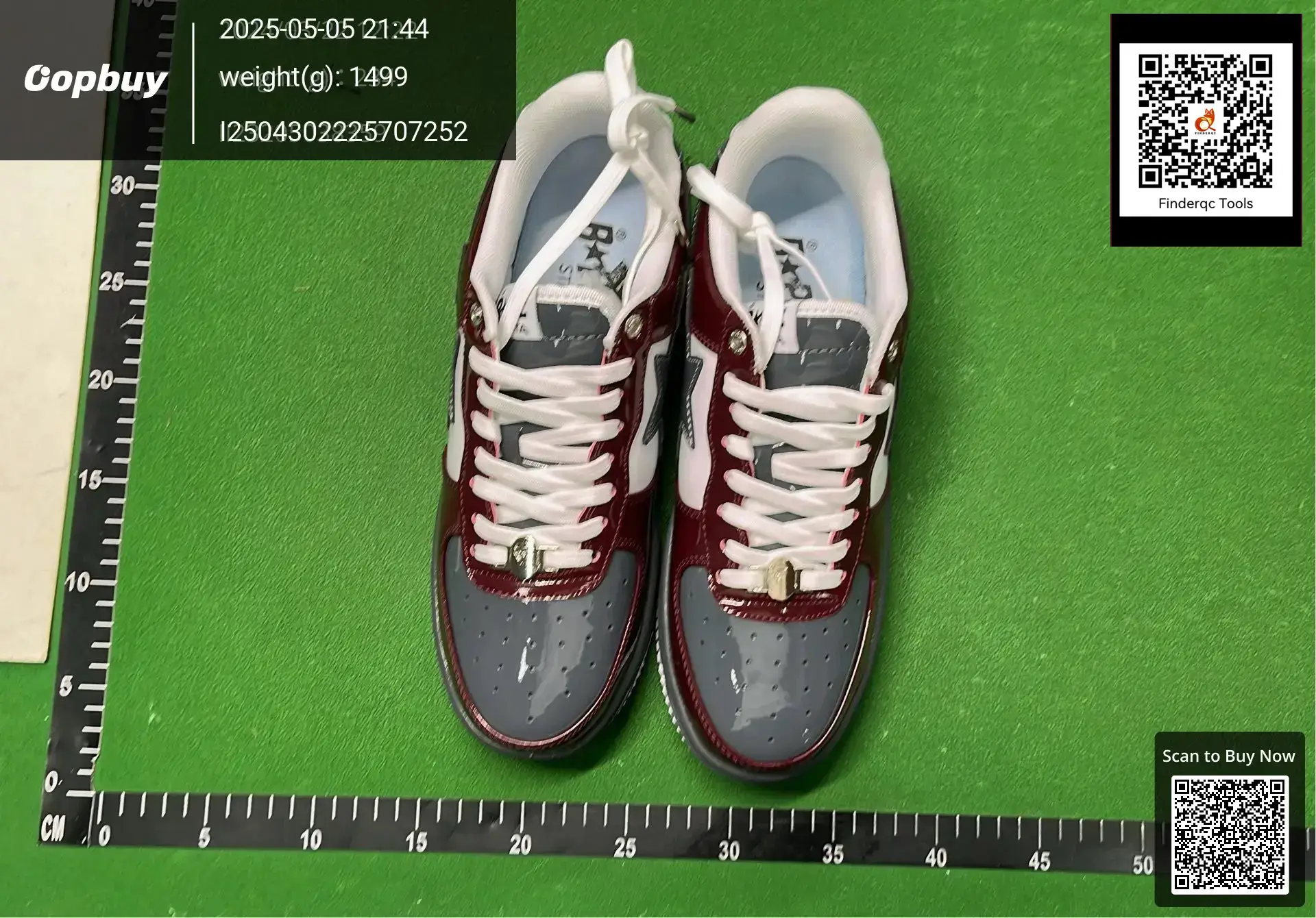 BAP SK8 DUNK Burgundy Grey