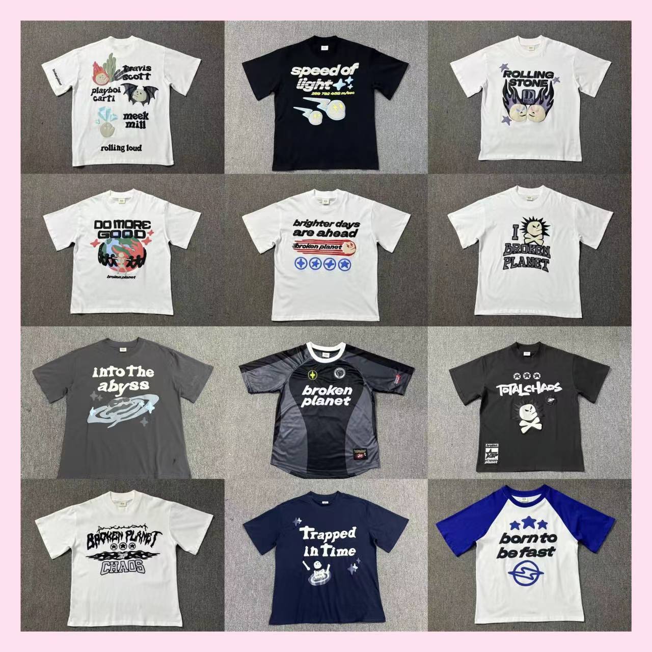 Cross-border wholesale BP tide brand cartoon skull foam letter printing round neck loose short sleeve T-shirt men and women couples TEE Foto QC da 1688 su Qualit.ly
