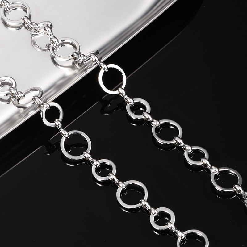 Stainless steel large and small circle chain jewelry chain DIY necklace bracelet fashion boutique chain tail chain titanium steel chain accessories
