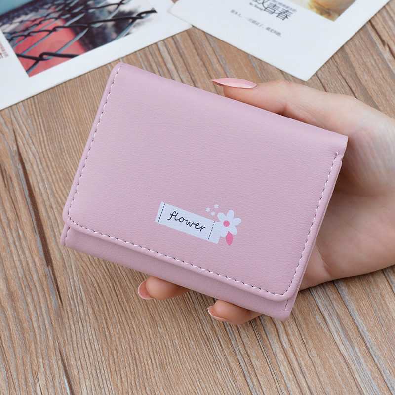 New Women's Wallet Short Wallet Female Student Thin Fashionable Simple Large Capacity Folding Soft Wallet Small Wallet
