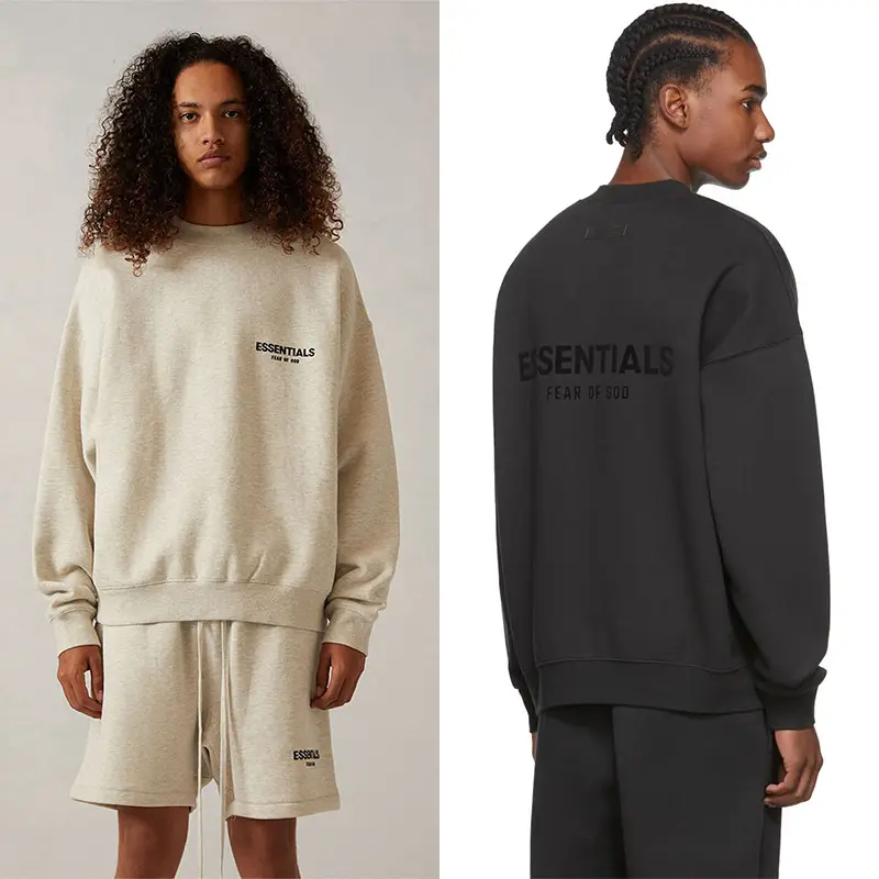22S Season 8 New Essentials Sweater Men's and Women's Couple's Crewneck Tide Brand Loose Fog High Street Thin Velvet