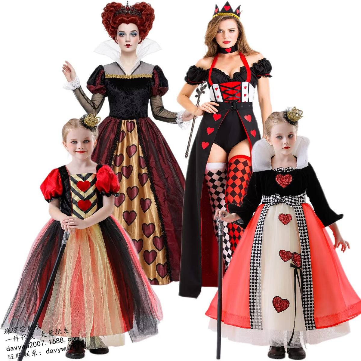 Alice in Wonderland Red Queen Costume Halloween Children's Costume Red Queen Court Cos