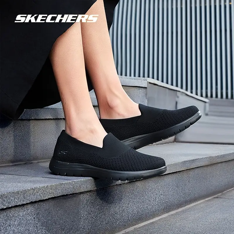 Skechers Women's Shoes Summer New arrival Slip-On and Off Walking Shoes Mesh Breathable Casual Shoes Ladieswear Shoes Sneakers