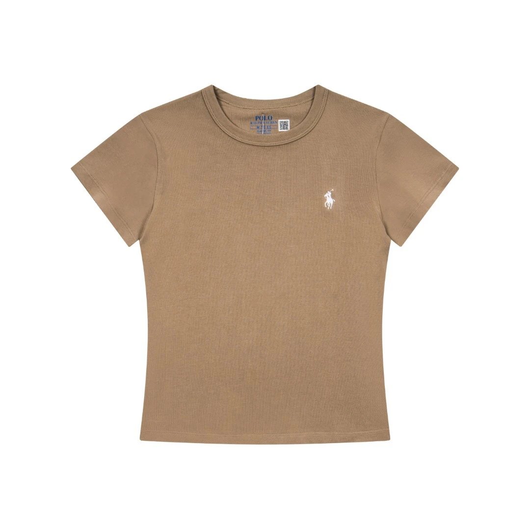 Ral solid-colored short-sleeved women's style