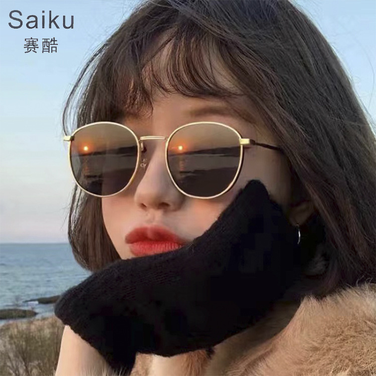 New Style Sunglasses for Women, High-End Liu Renina Same Style Glasses Ins Resin Glasses Women's Sunglasses Wholesale