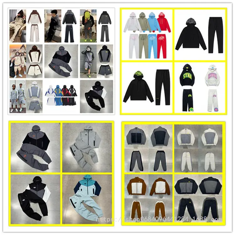 2024 New Autumn and Winter Trendy European and American Hip-Hop Street Letter Print Men's and Women's Trendy Brand Hoodies Sweatshirts + Pants