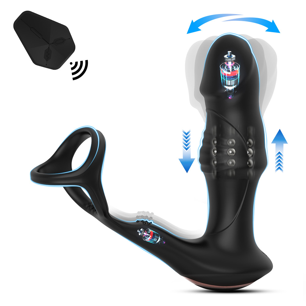 Foreign trade new prostate vibration massager men and women share wireless remote control charging vibrator masturbation wholesale