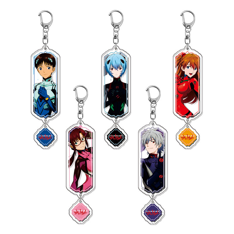 Neon Genesis Evangelion Keychain Eva Ayanami Rei Nagisa Kaoru Asuka Mikihiro Ikari Shinji Anime Merchandise