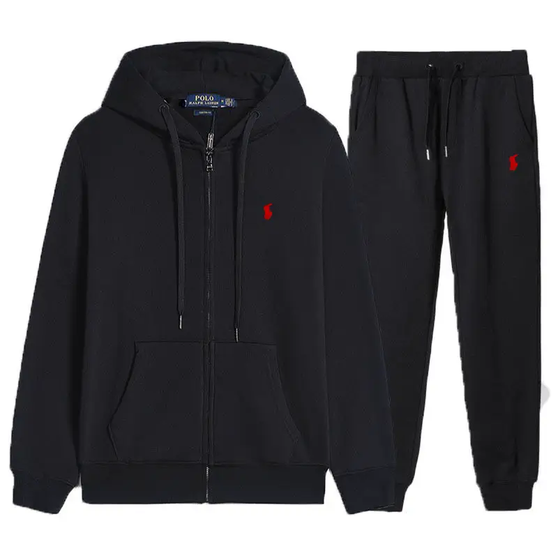 Polo Ralph Lauren Zip Hoodie and Sweatpants Set Black