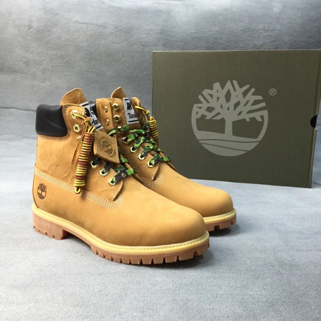 添柏岚原单猿人头 2018年新款BAPE X timberland联名 大黄靴顶级防水
