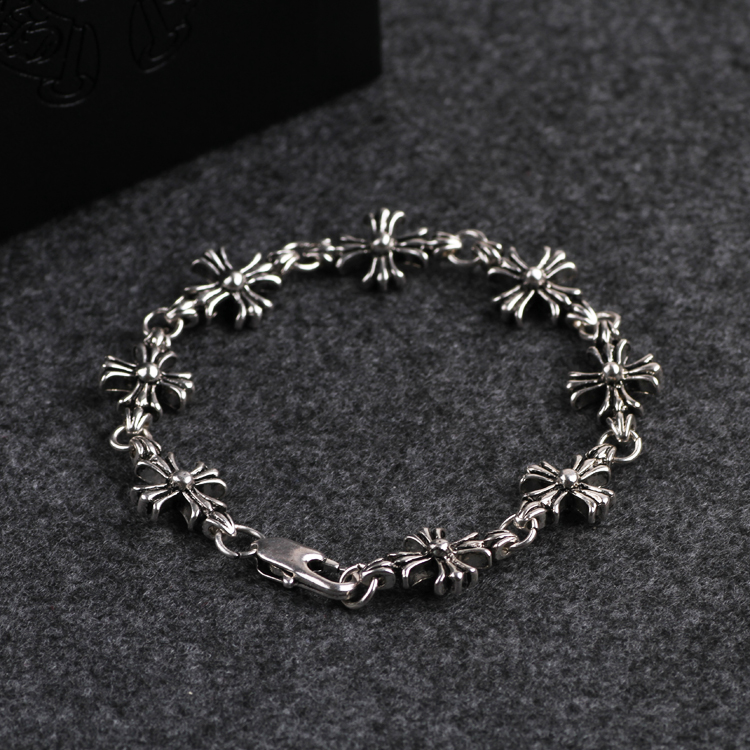 Chrome Hearts Silver Cross Bracelet