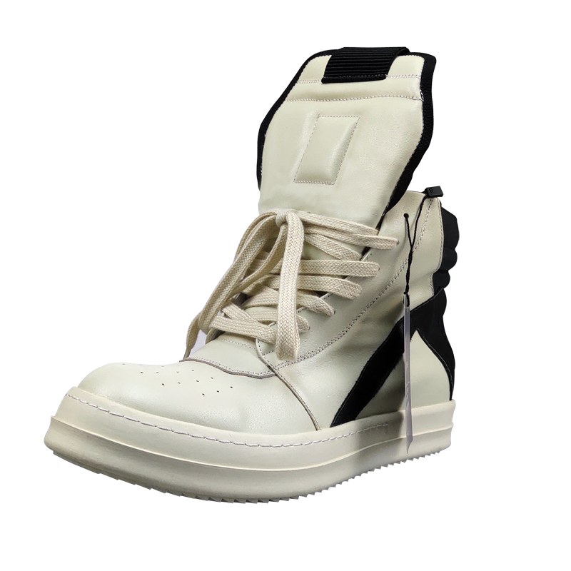 Rick Owens Black Leather Platform Shoes