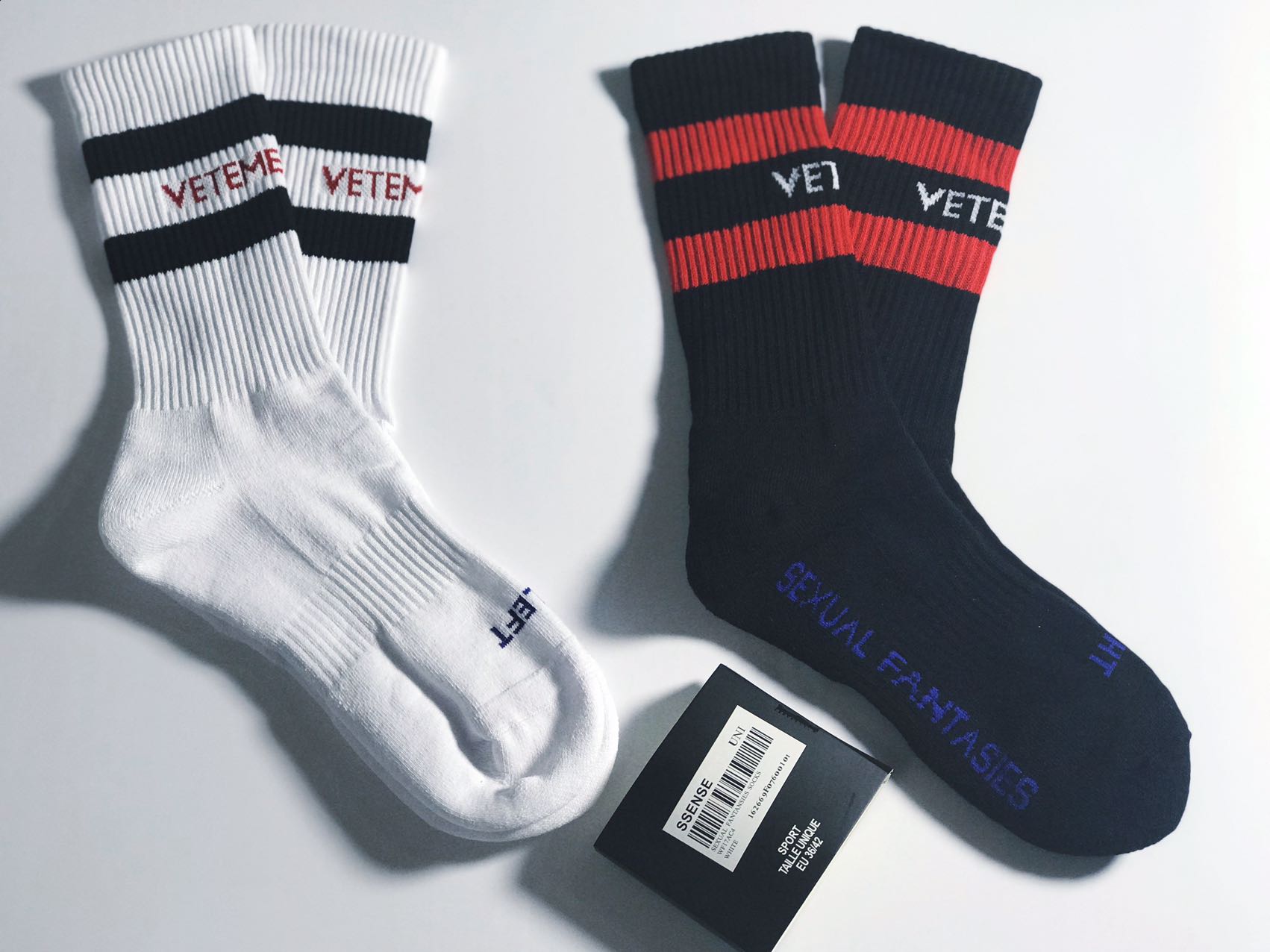Vetements Reebok Collaboration Sport Socks Black EU 38-44