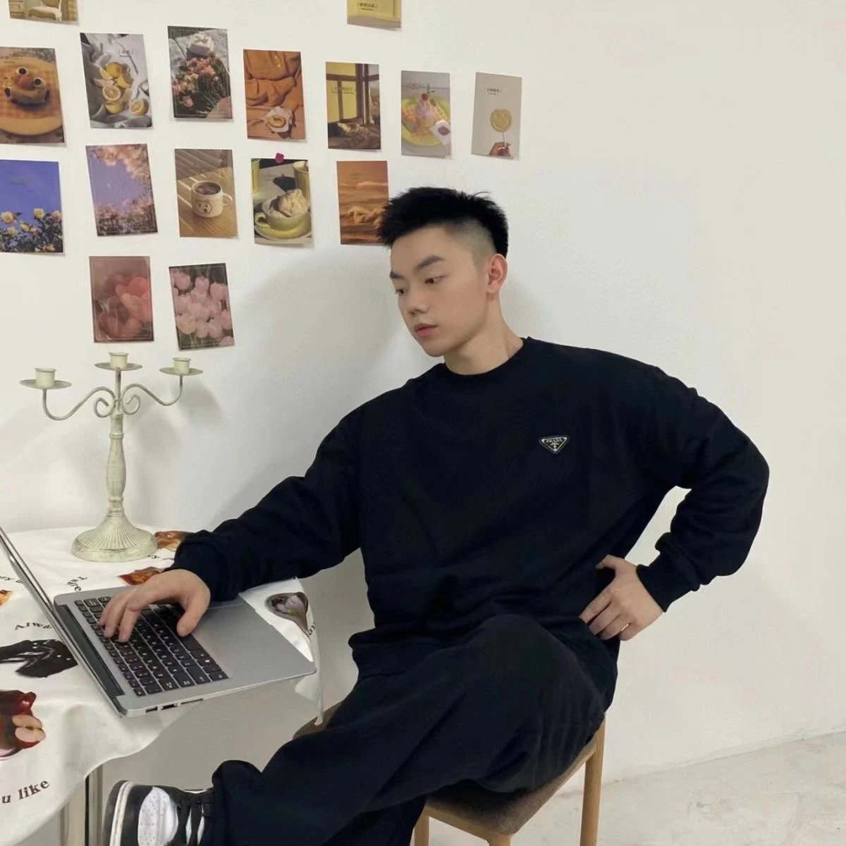 Prada Black Cotton Sweater