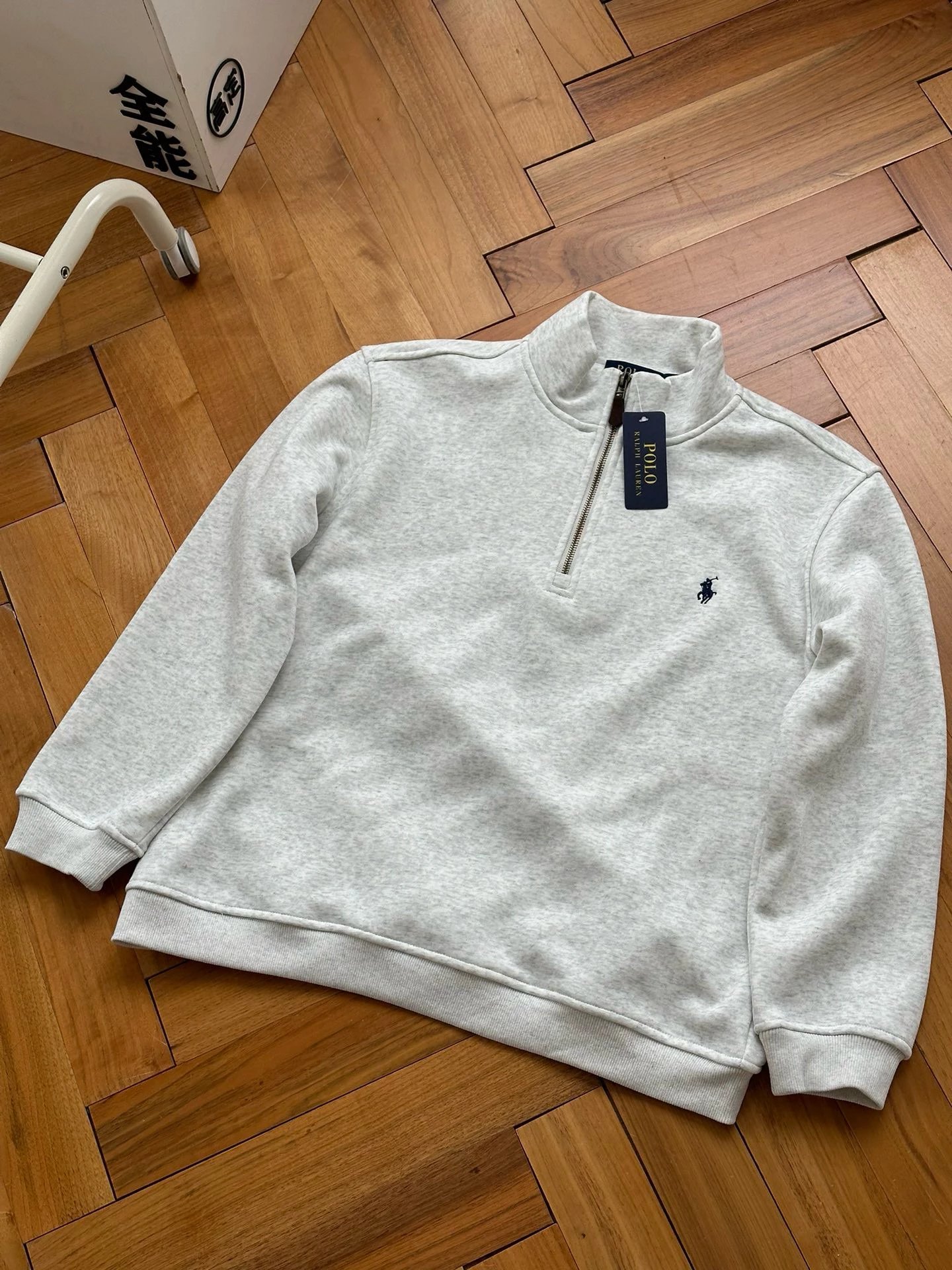 Ralph Lauren Polo Half Zip Sweater Grey