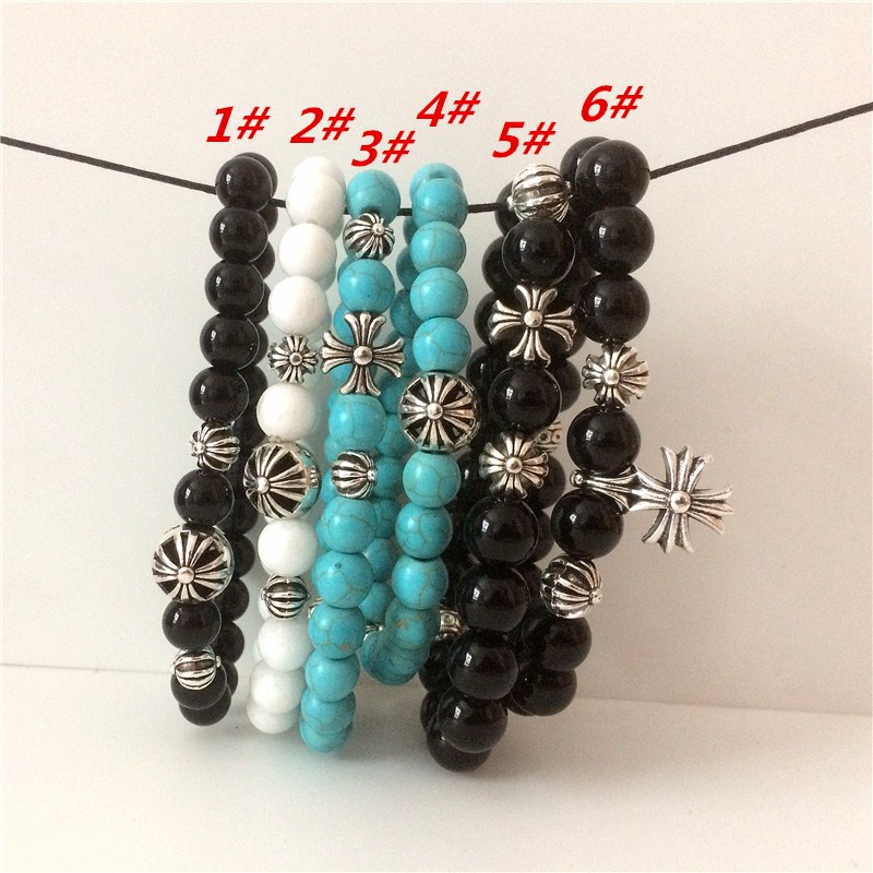 Chrome Hearts White Beaded Bracelet