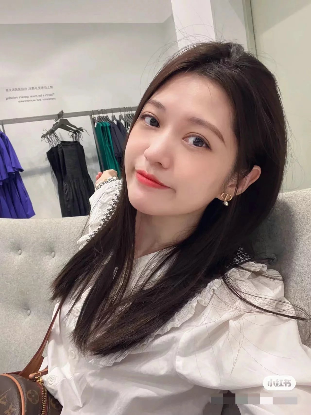 Dior CD Pearl Drop Earrings Gold