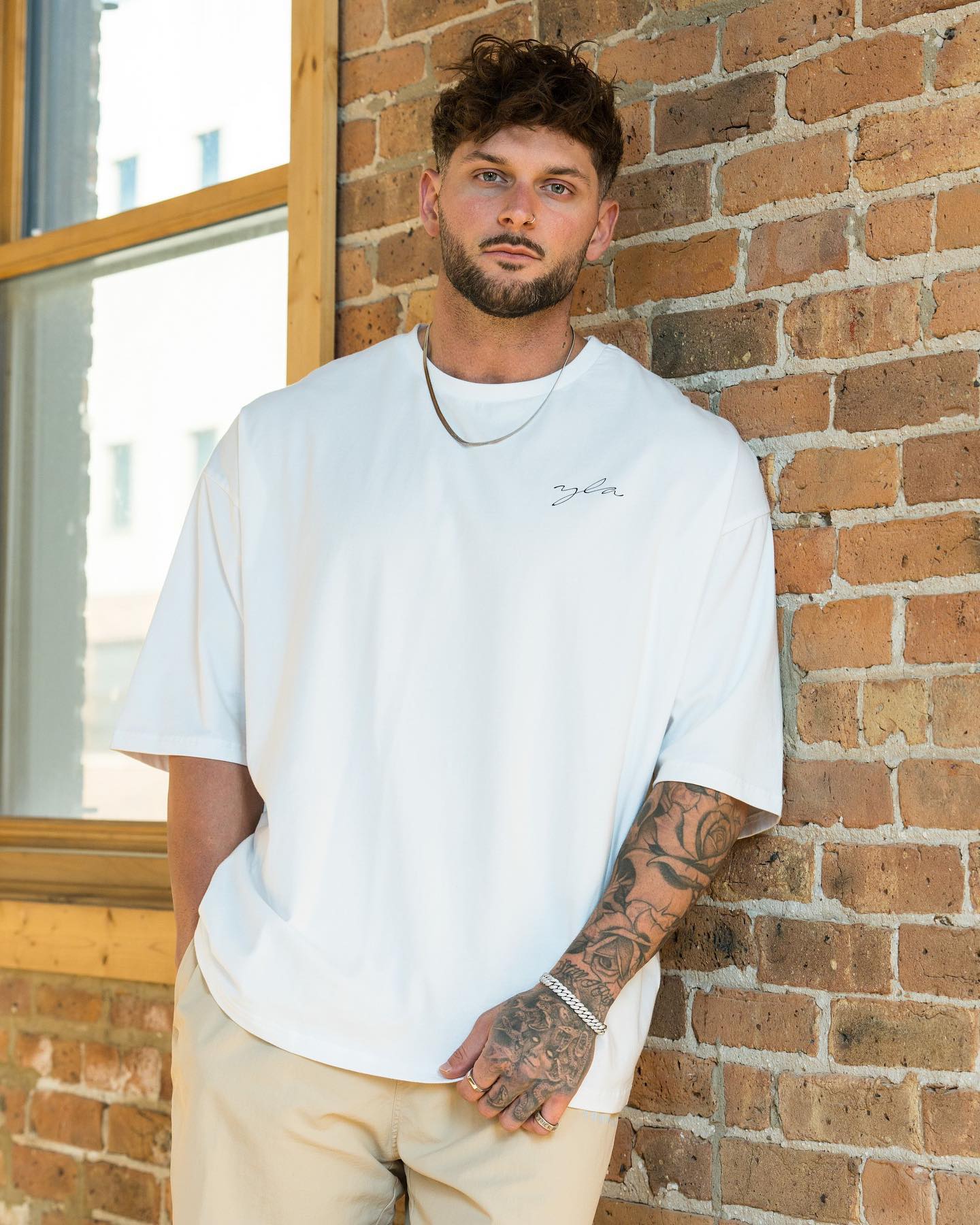 YOUNGLA T-Shirt Light Blue