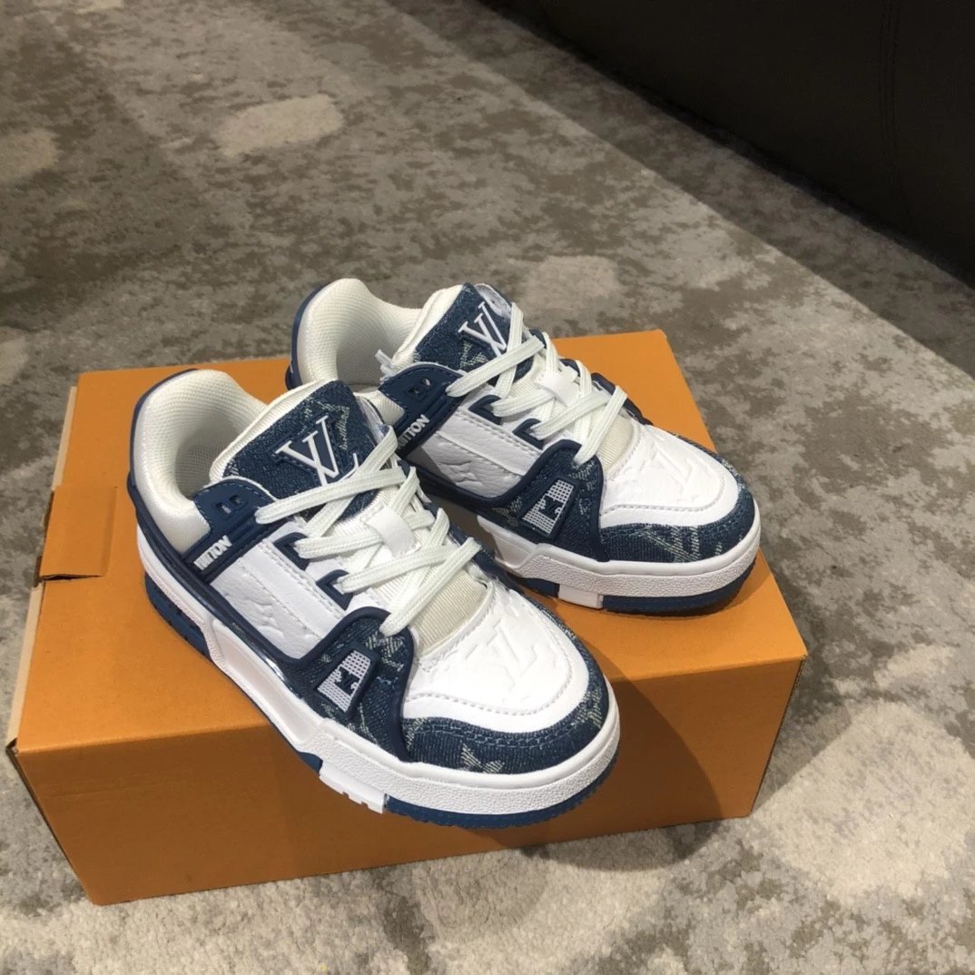 Louis Vuitton LV Trainer Sneakers Blue Denim