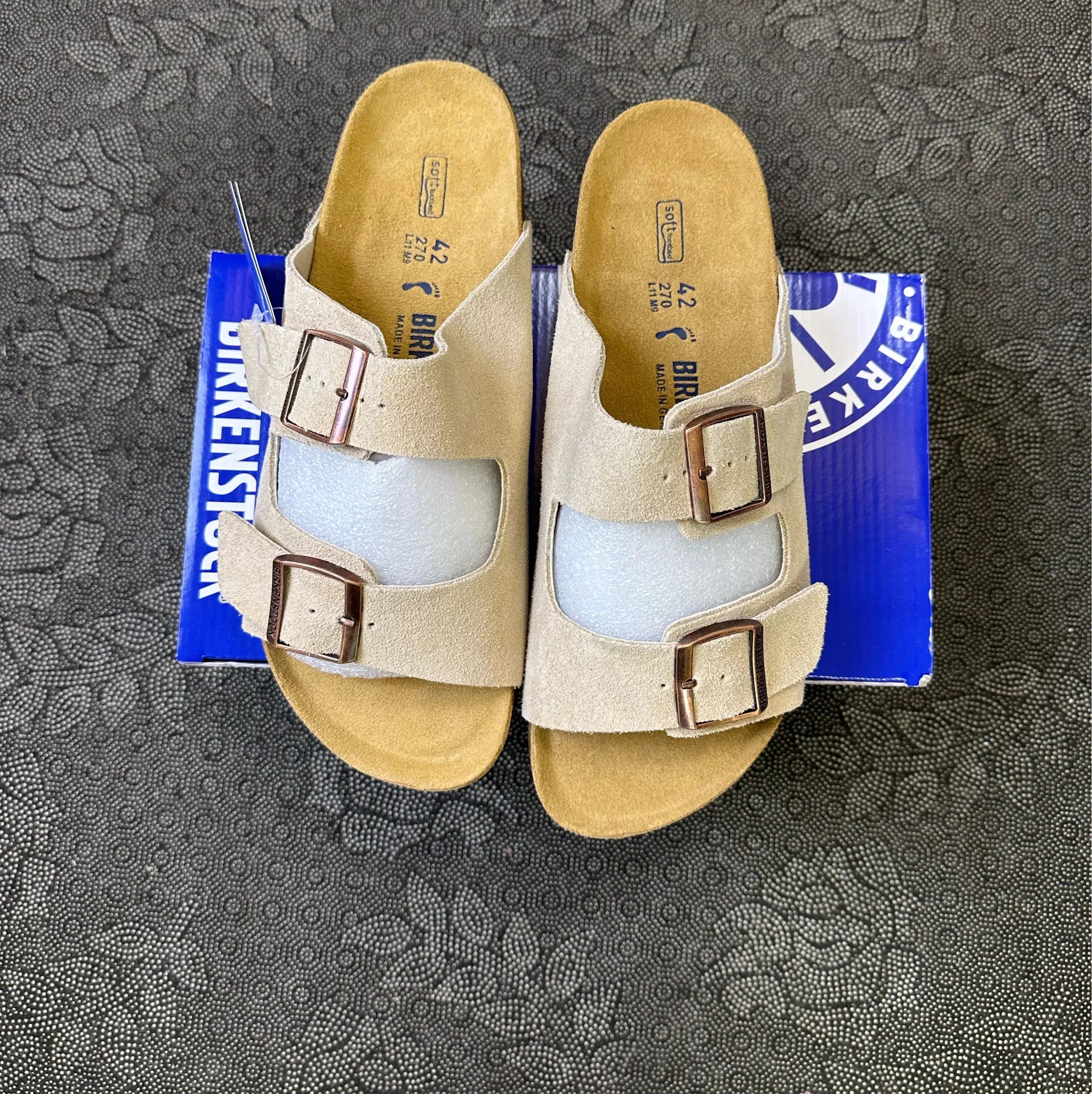 Birkenstock Arizona Soft Footbed Dark Brown Suede Sandals