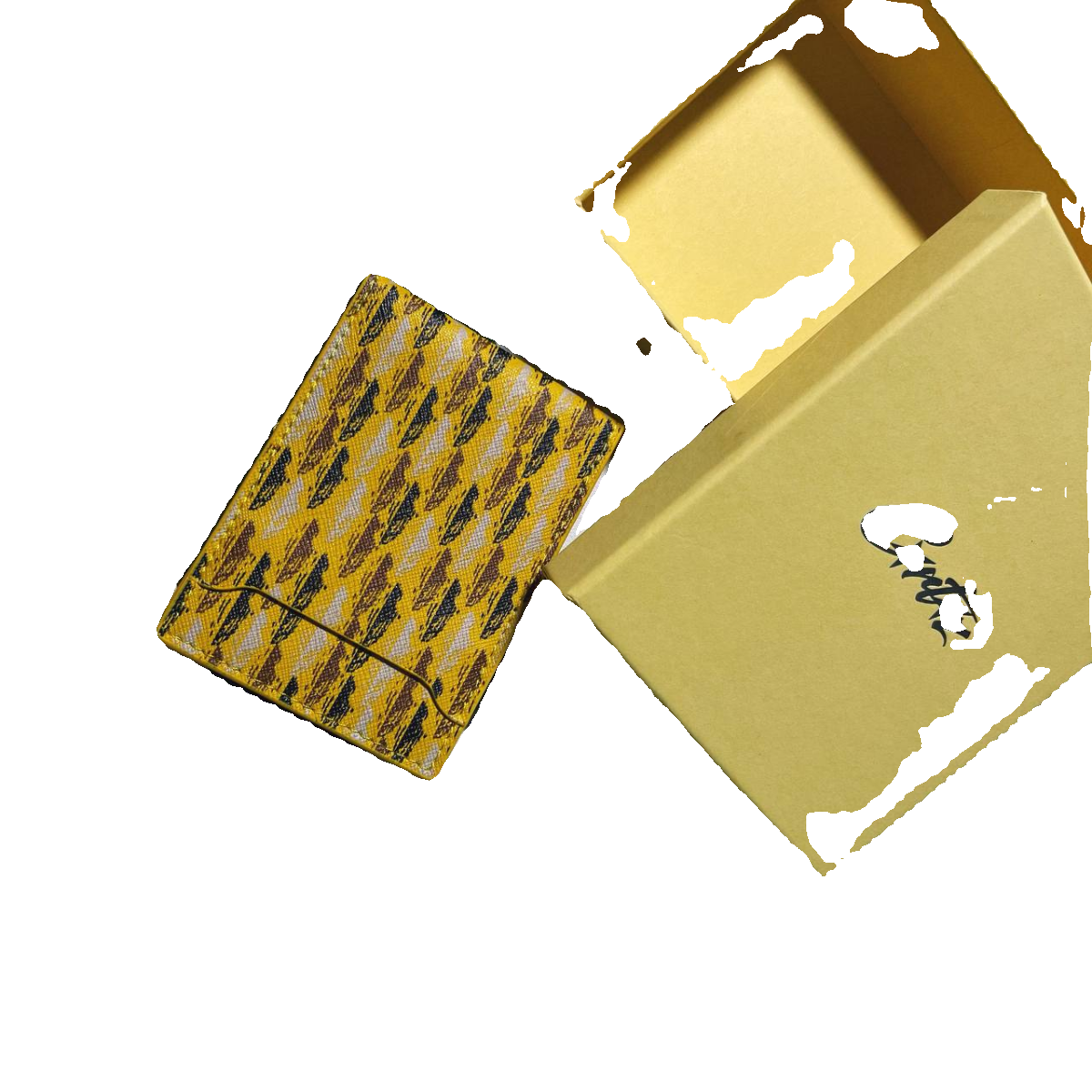 Corteiz Yellow Cloud Print Bifold Wallet