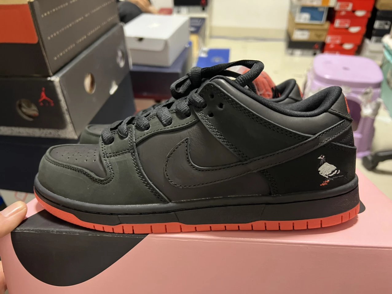 Nike SB Dunk Low Black Orange Sneakers