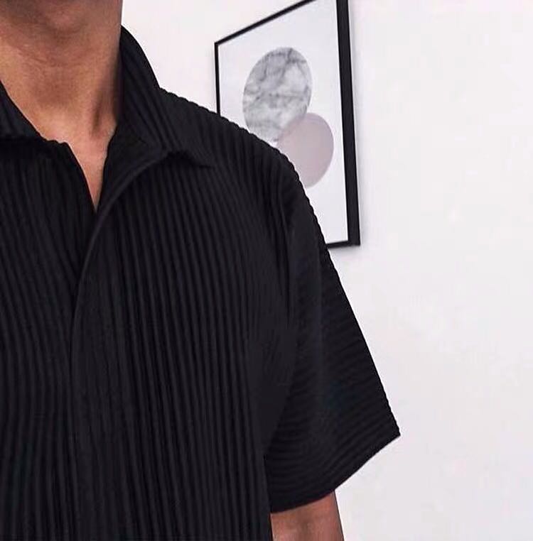 Homme Plisse Issey Miyake Pleated Polo Shirt