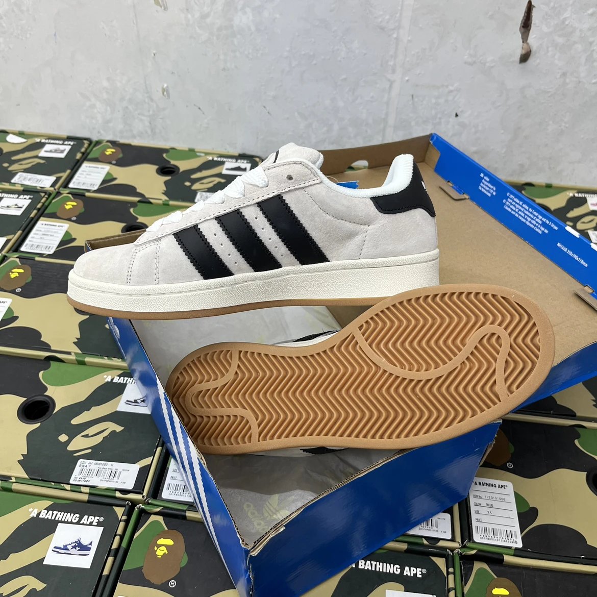 Adidas Campus Black White Sneakers