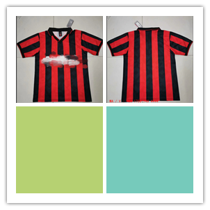 Lotto Milan AC Red Black Striped Shirt